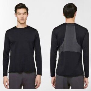 Lululemon Men's Fast Free Shirt Long Sleeve Black/Obsidian Size XXL Worn Once